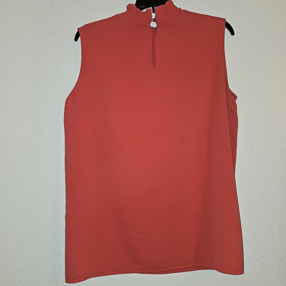 Ming Wang Coral Sleeveless Smocked-Neck Camisole - Picture 3 of 7